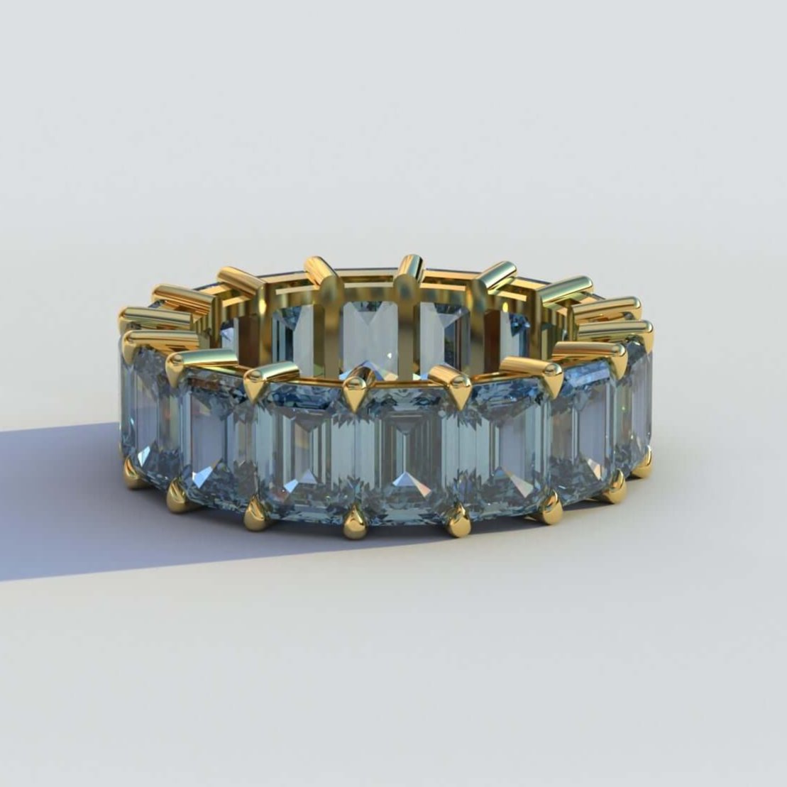 4 Carat Emerald Cut Diamond Wedding Ring
