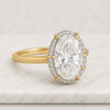 3.00 CT Oval Cut Lab-Grown Diamond Halo Engagement Ring