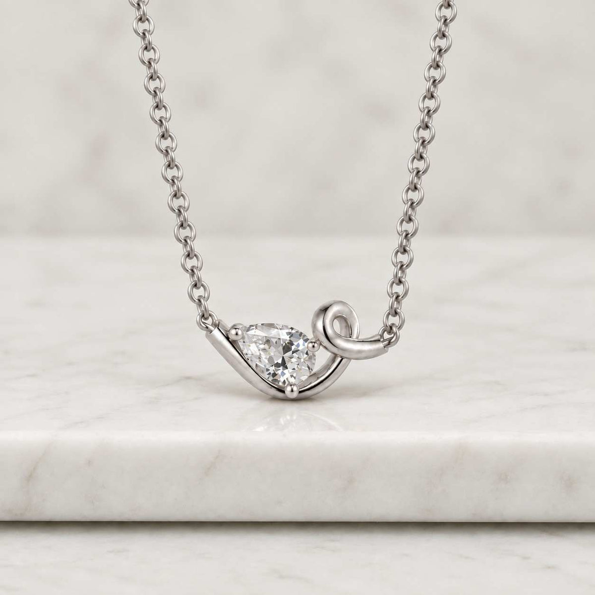 4 Carat Pear Cut Lab Grown Diamond Necklace – IGI Certified, Solitaire Pendant in 14K Gold , Pear Shape Lab Grown Diamond Necklace
