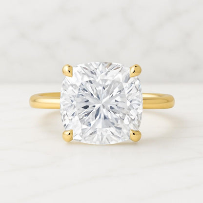 4 Claw Prong Set Ring Genuine Lab Grown Diamond Proposal Ring For Girlfriend 