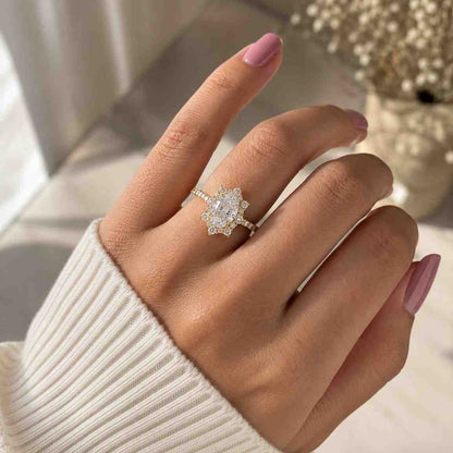4 Ct Oval Cut Moissanite Engagement Ring