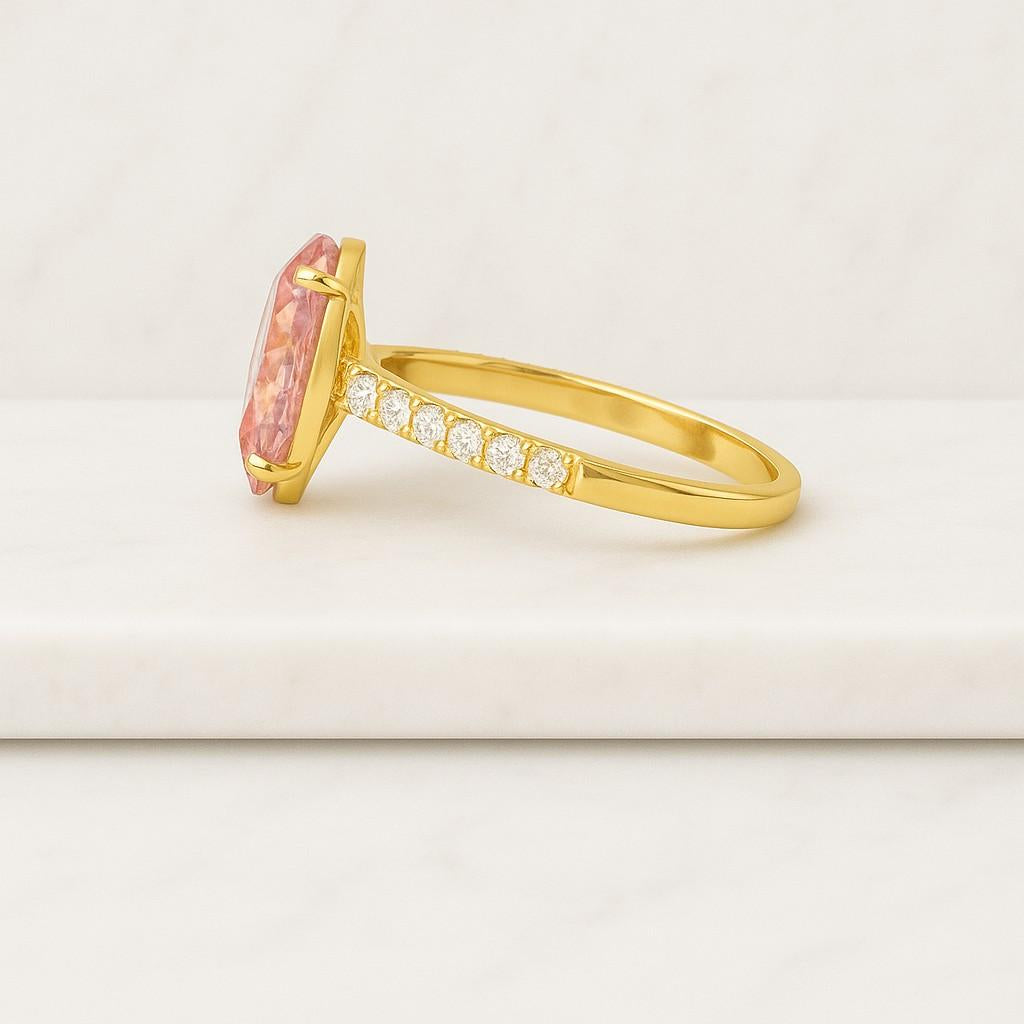 4 Ct Oval Halo Moissanite Engagement Ring Gold  Hidden Halo Pavé Diamond Ring  Oval Cut Bridal Ring Moissanite Anniversary Ring Gift