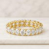 3 MM Real Lab Created Diamond Wedding Ring Full Eternity Ring