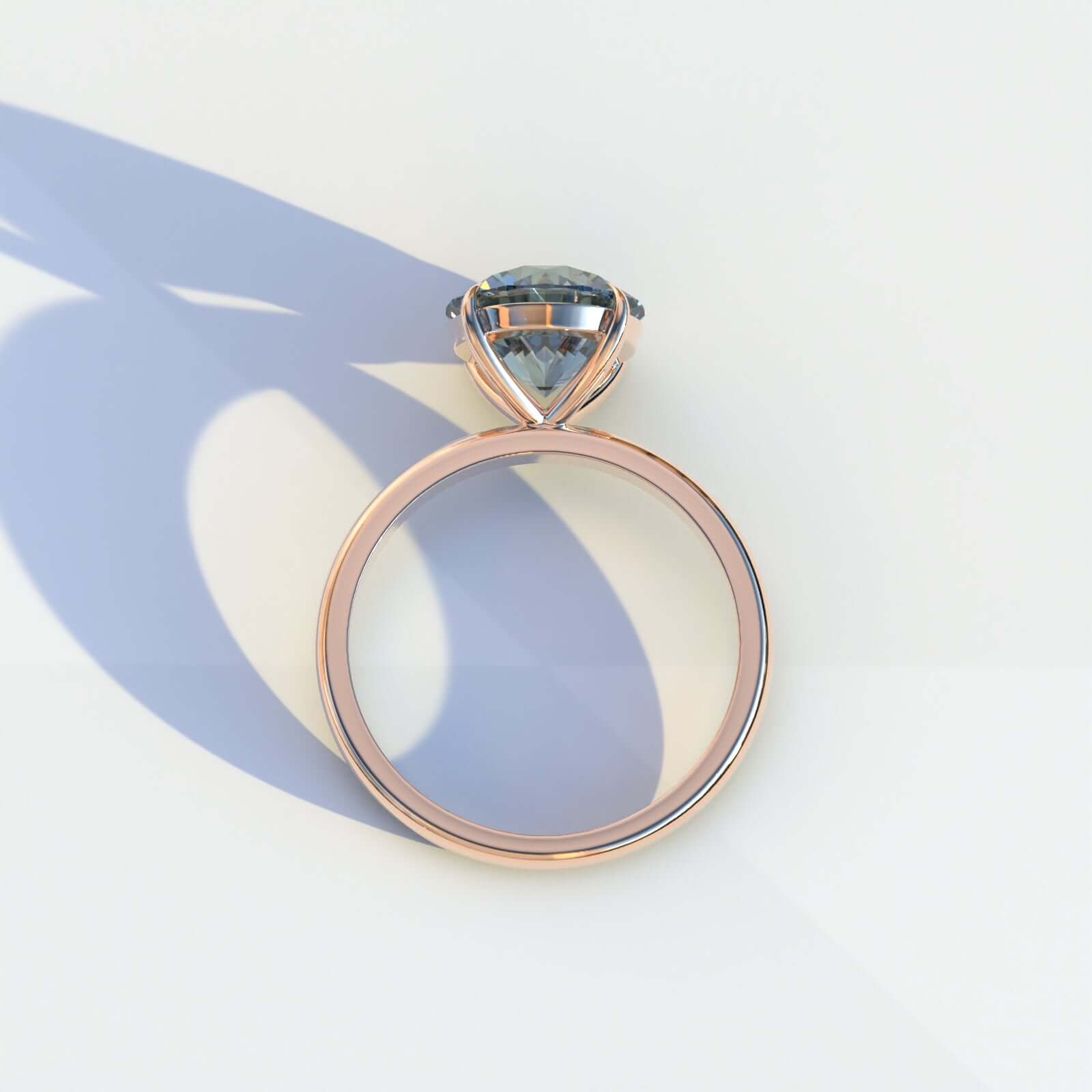 4 Prong Ring Blue Diamond Ring