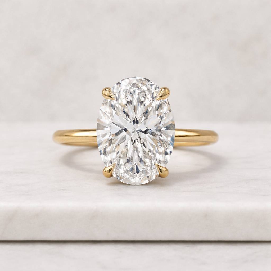 long 2ct elongated cushion cut engagement ring, cushion cut hidden halo moissanite engagement ring, 14k yellow gold solitaire diamond ring
