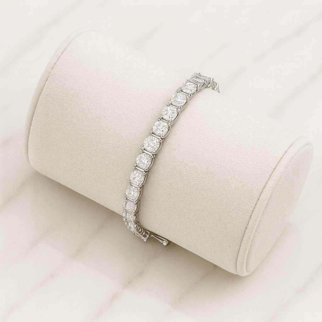 5.00CT Round Cut Lab Grown Diamond Bracelet
