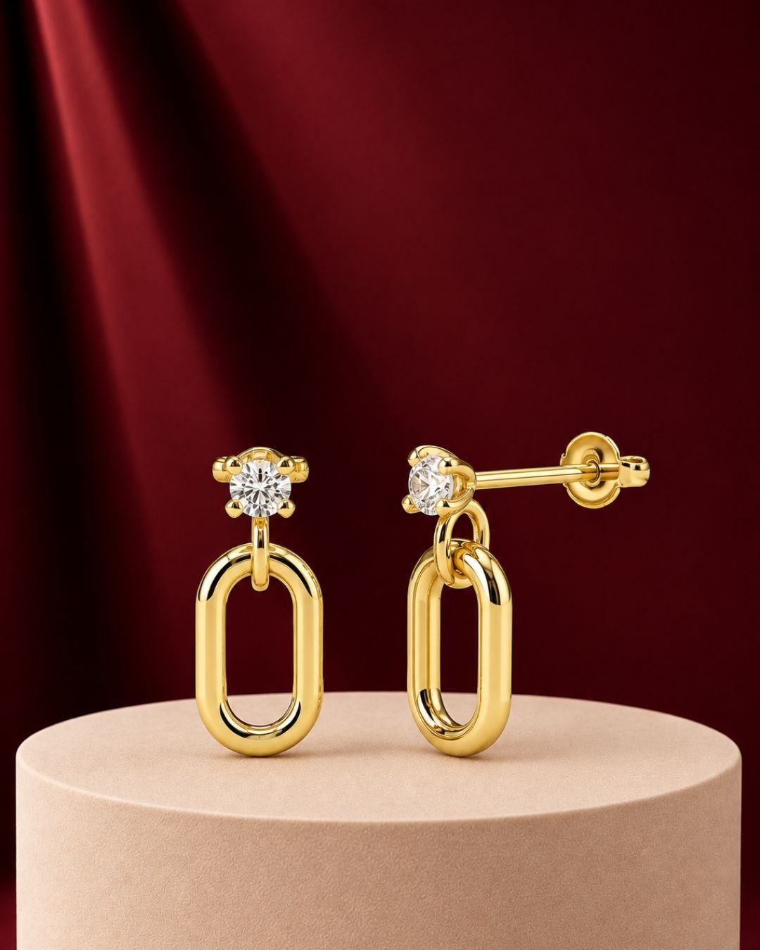 lab grown diamond earrings | solid gold studs, hoops & drops