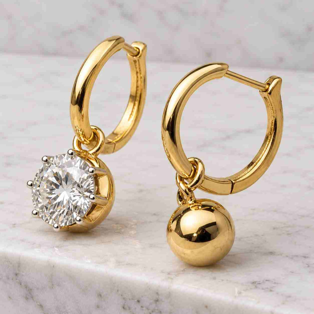 5CTW Pear Drop Diamond Earrings | Round & Pear Cut Dangle Earrings | Lab Grown Diamonds | 14K Solid Gold Bridal Earrings | Statement Jewelry
