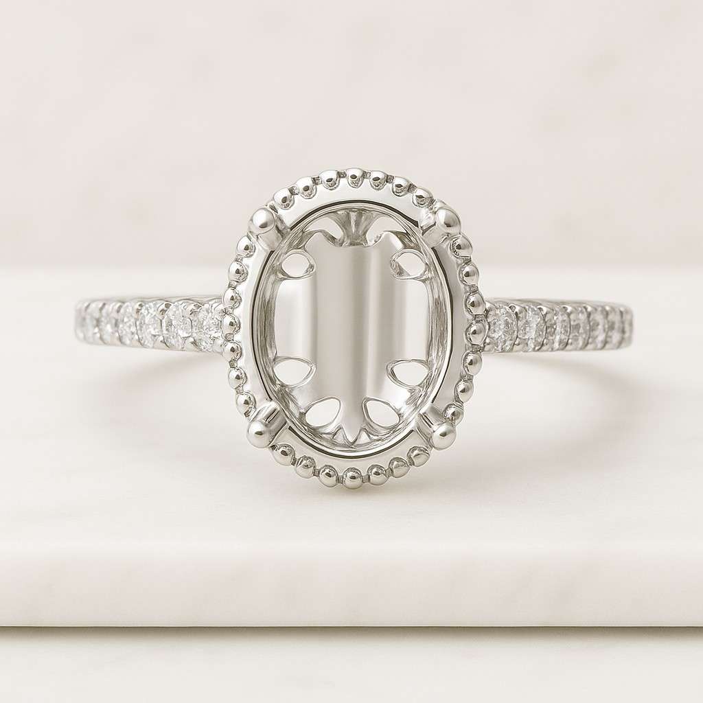 5CT Lab Grown Diamond Ring Oval Cut Hidden Halo Ring Adjustable Thai Sterling Silver Ring Base Ring