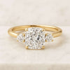 0.50 To 2.00  Cushion Cut Three Stone Anniversary Ring