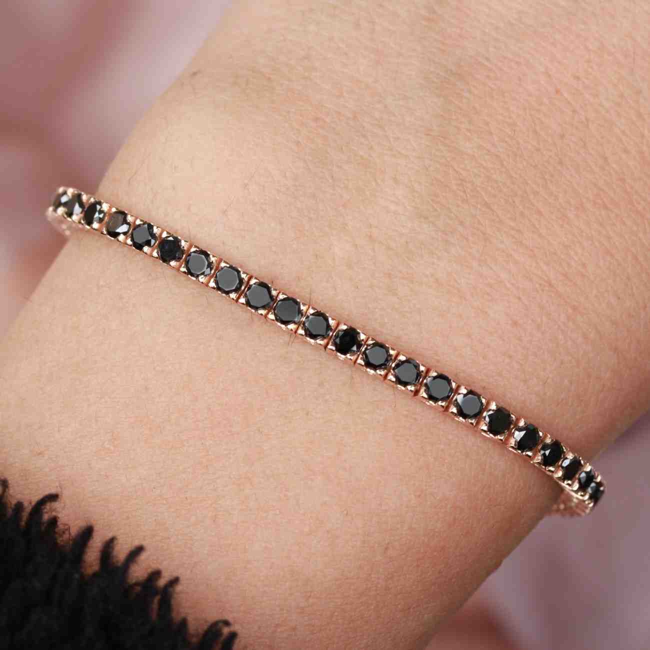 Double Row Bezel-Set Moissanite Tennis Bracelet 925 Sterling Silver 14k Vermeil Tarnish Proof Hypoallergenic Bezel cz Diamond Tennis Bracelet