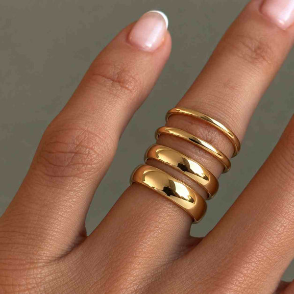5mm Dome Wedding Band, 14K Solid Gold or Sterling Silver, Classic Plain Wedding Ring for Men and Women, Simple Promise Ring,Anniversary Ring
