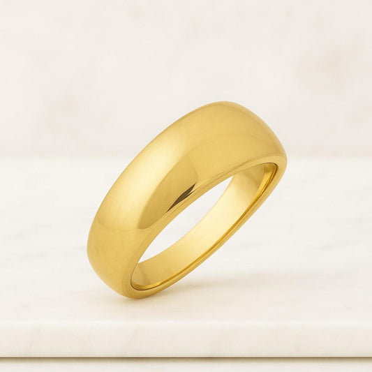 6MM Wedding Band Unisex Wedding Band Solid Gold Brushed Matte Ring Flat Men Women Ring