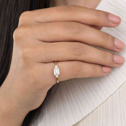 6 Prong Engagement Ring for Her Lab Grown Diamond Anniversary Ring, Perfect gift 