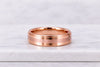 7MM Brushed Polished Wedding Ring Personalized Engraved Men's Wedding Band