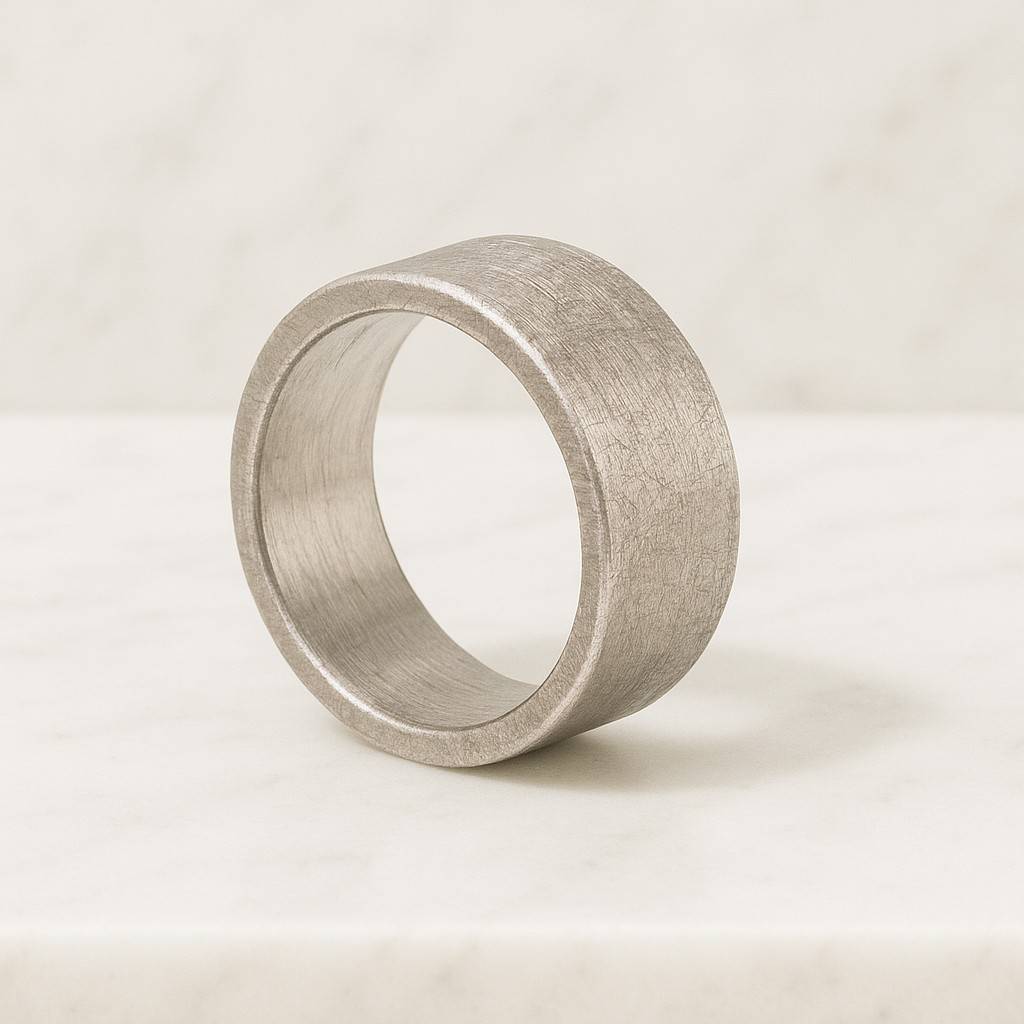 6mm Solid Gold Grooved Block Detailed Mens Wedding Band Wedding Band for Men Simple Modern Mens Wedding Rings