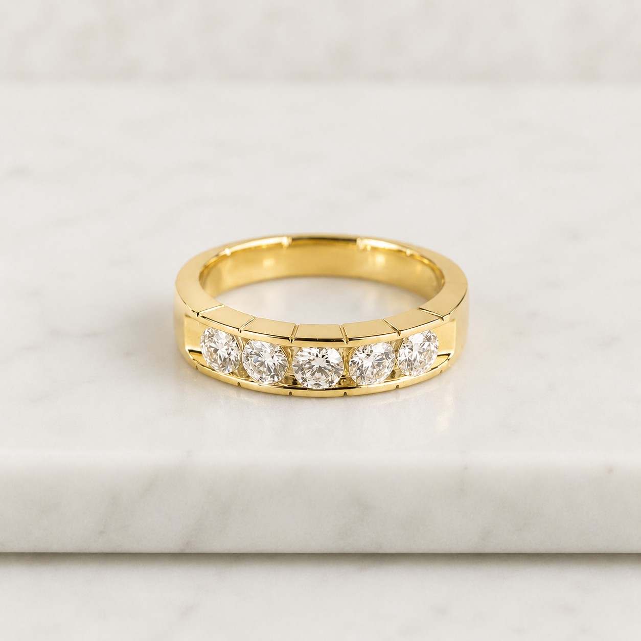 7.5 mm wide wedding band,5.20 mm round lab grown lab created diamond band,mens engagement ring 5 round lab grown gold band ring gift for him
