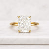 7 CT Elongated Cushion Lab Grown Diamond Ring 14K Gold Ring