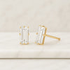 1.50 CT Baguette Cut Lab Grown Diamond Stud Earrings