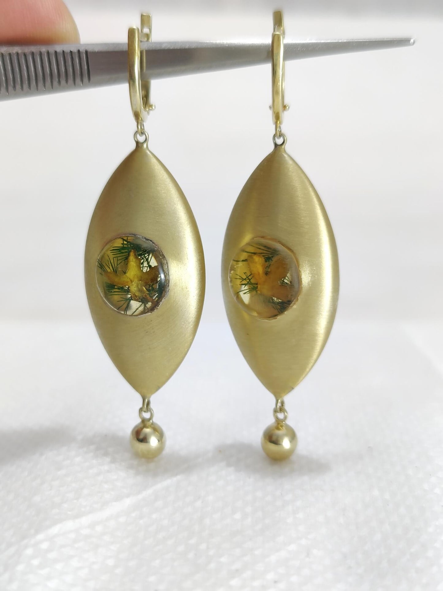 925 Silver Marquise Shape Drop Dangle Earrings