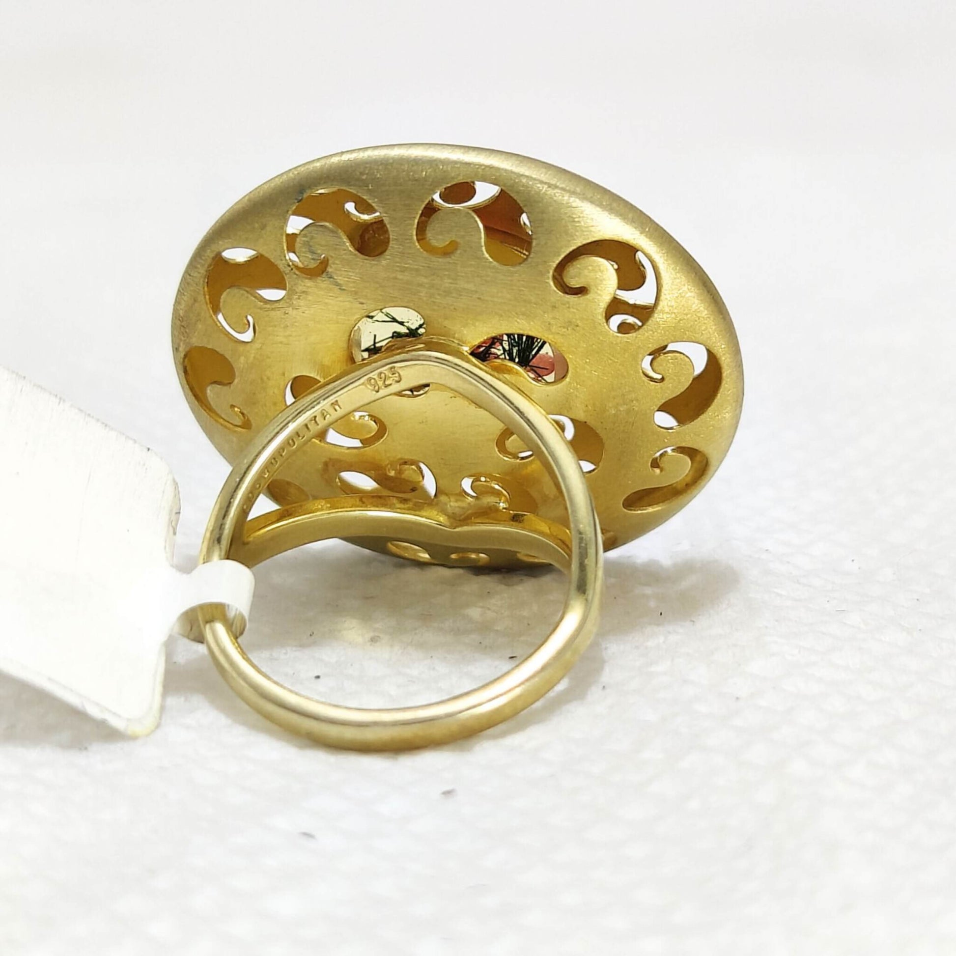  925 Sterling Silver  1970's Real Flower Ring