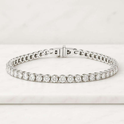 925 Sterling Silver Bezel Set Tennis Bracelet For Women
