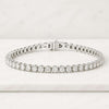 Round Moissanite Diamond Bezel Set Tennis Bracelet For Her