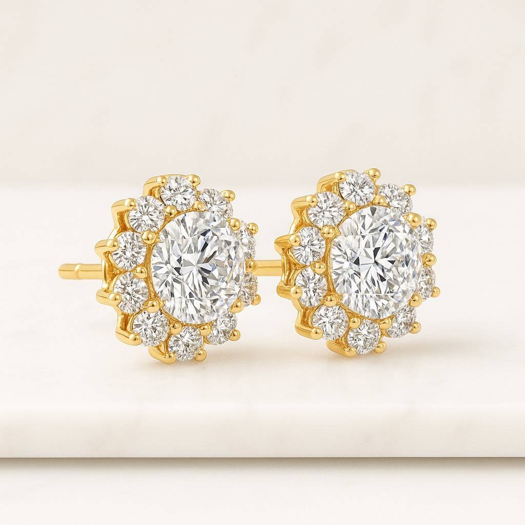 925 Sterling Silver CZ Stud Earrings Round CZ Earrings Crystal Earrings Bridal Earrings Diamond Earrings Diamond Studs CZ Earring Gift