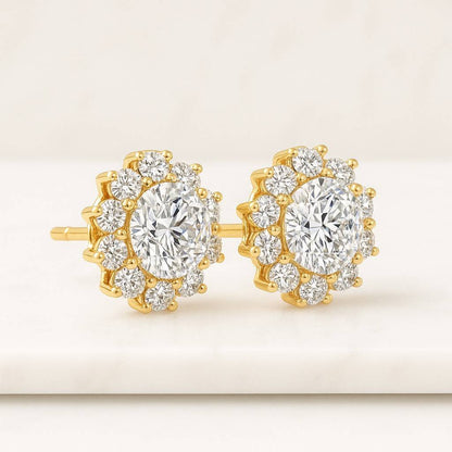 925 Sterling Silver CZ Stud Earrings Round CZ Earrings Crystal Earrings Bridal Earrings Diamond Earrings Diamond Studs CZ Earring Gift