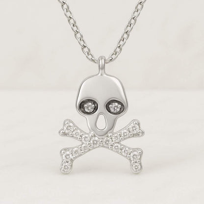 925 Sterling Silver Minimalist Skull Necklace Gothic Skull Necklace Pendant Punk Skull Necklace Pendant Gothic Necklace Skeleton Pendant