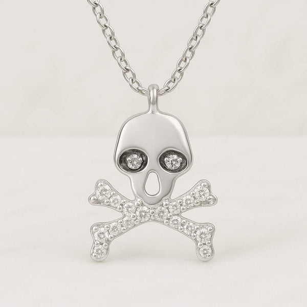 925 Sterling Silver Minimalist Skull Necklace Gothic Skull Necklace Pendant Punk Skull Necklace Pendant Gothic Necklace Skeleton Pendant