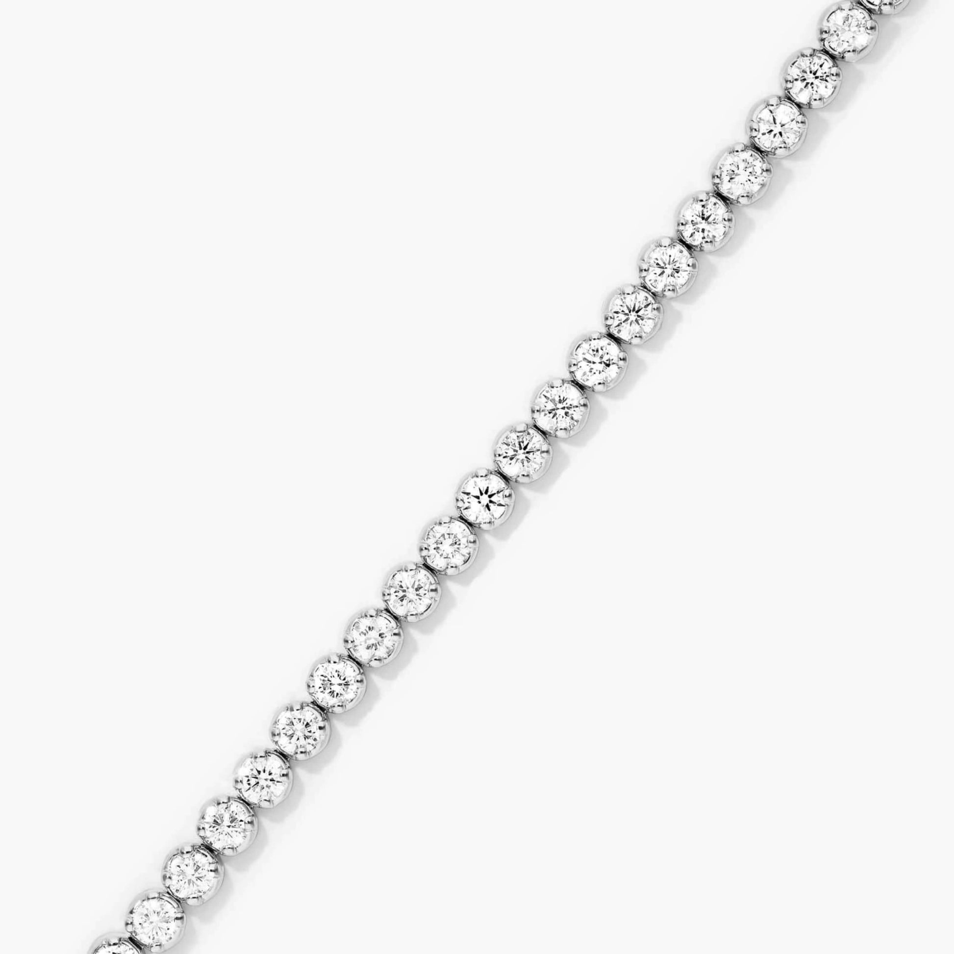 925 Sterling Silver Moissanite Tennis Bracelet - Round Cut Diamond Bracelet