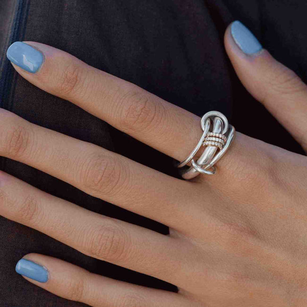 925 Sterling silver connector band for her