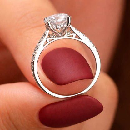 925 silver ring sterling silver ring platinum ring platinum engagement ring platinum solitaire ring platinum pave ring