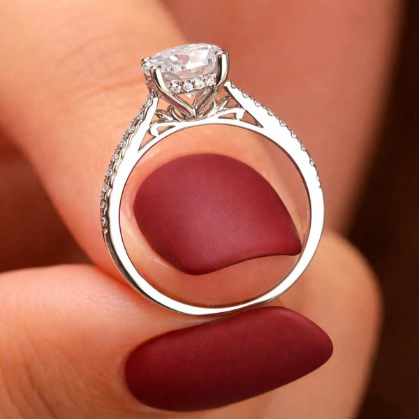 925 silver ring sterling silver ring platinum ring platinum engagement ring platinum solitaire ring platinum pave ring