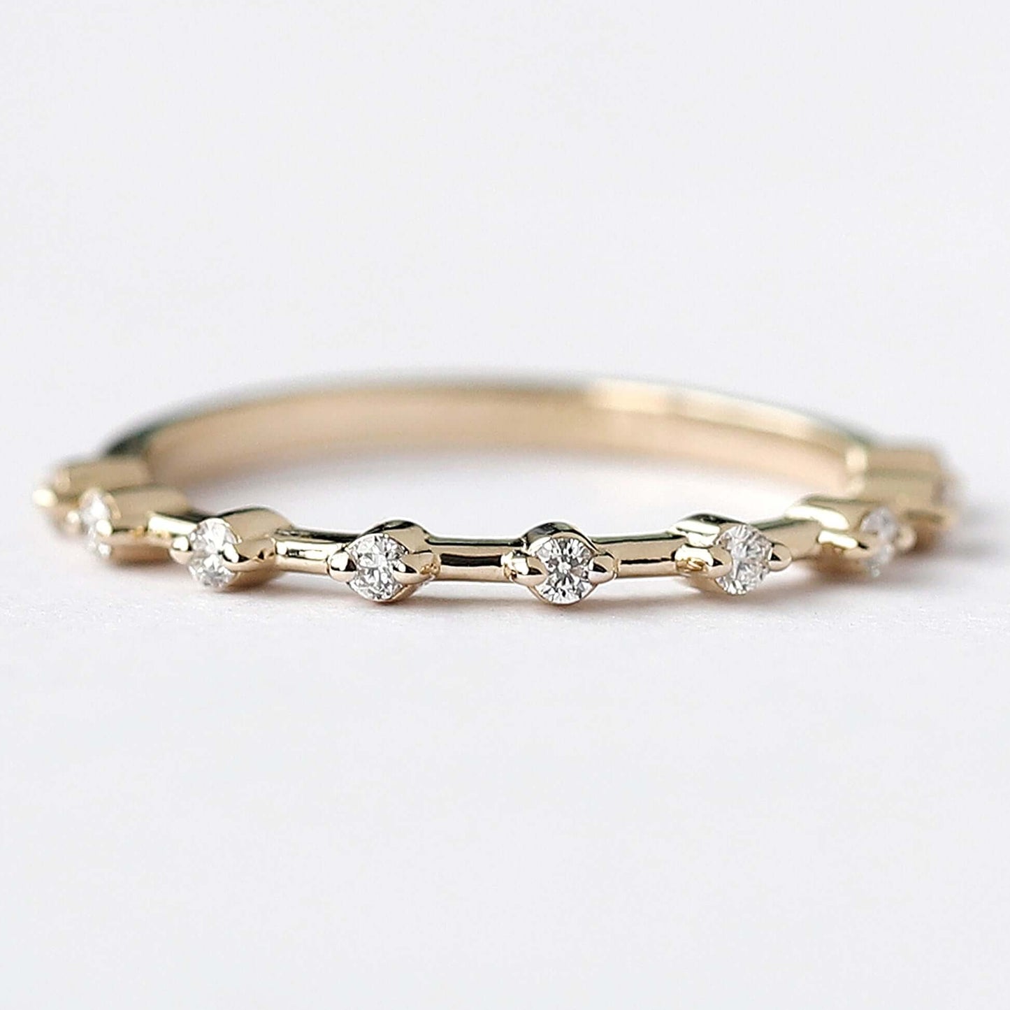 9 Stone Stacking Ring Women