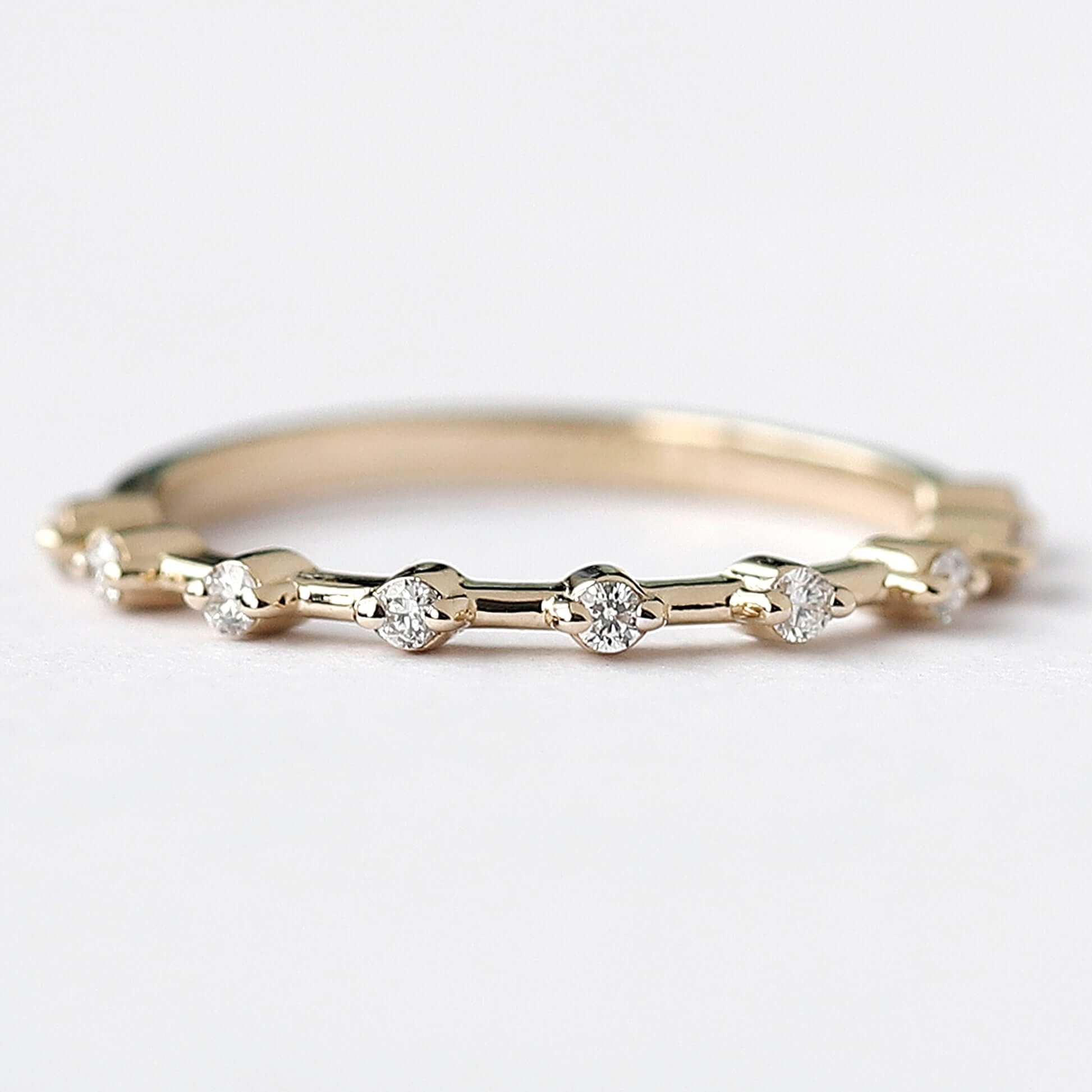 9 Stone Stacking Ring Women