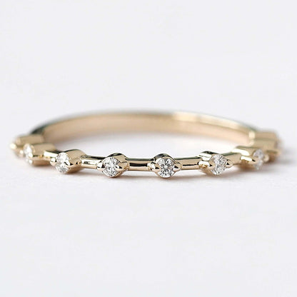 9 Stone Stacking Ring Women