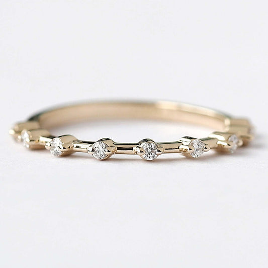 9 Stone Stacking Ring Women