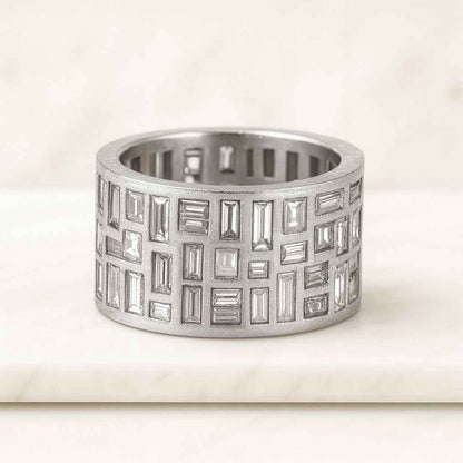 Adjustable 14k stretch mesh ring Flexible unisex ring Real solid gold jewelry Casual thick band ring Men and women