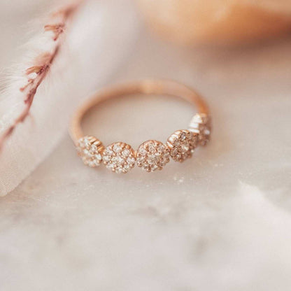 Alternating Marquise and Round Cut Lab Grown Diamond Band