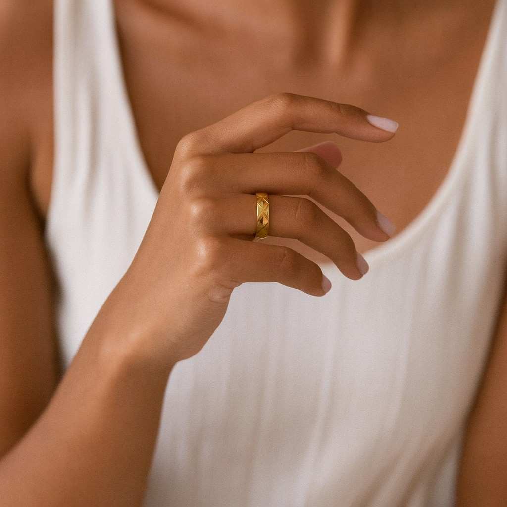 Anniversary Band for Wife Minimalist Matching Ring for Her