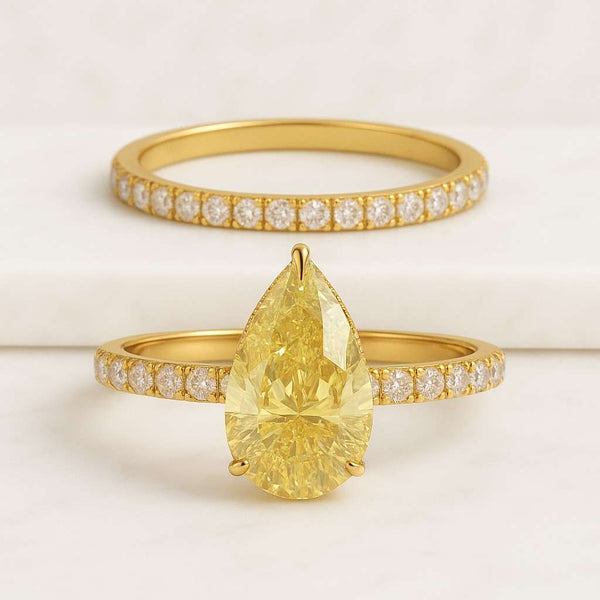 Anniversary Birthday Gift Teardrop Diamond for Engagement Ring