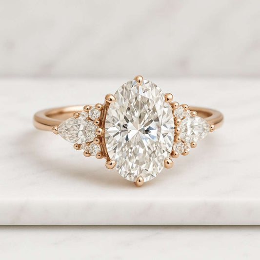 Anniversary Ring Diamond Ring Cubic Zirconia Ring Gold Ring Gift for Her