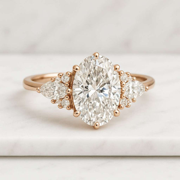 Anniversary Ring Diamond Ring Cubic Zirconia Ring Gold Ring Gift for Her