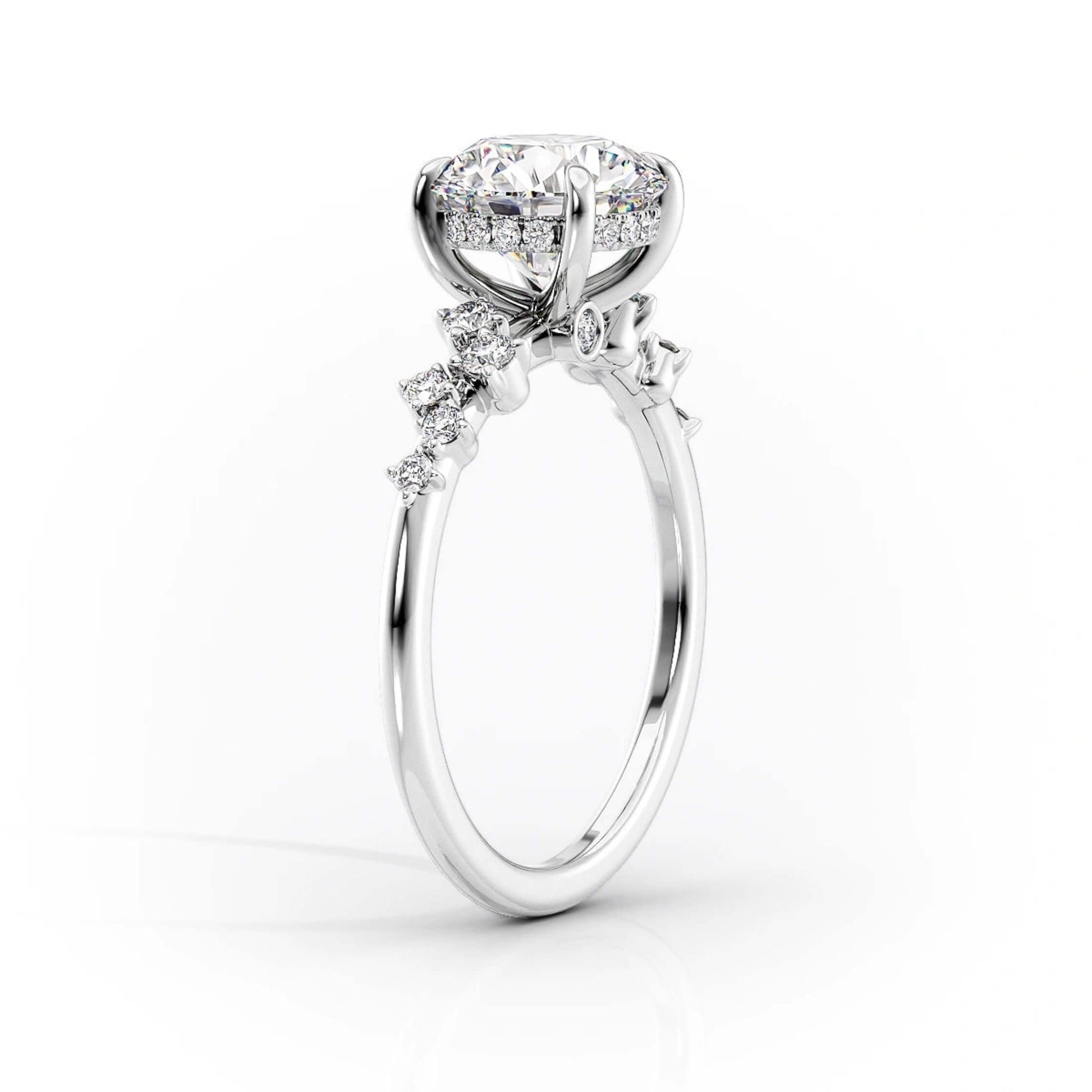 Anniversary Gift For Her,
Vintage Oval Moissanite engagement ring