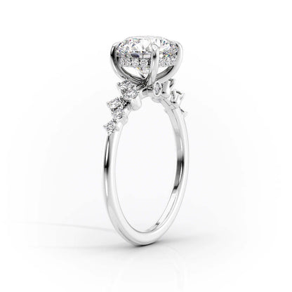 Anniversary Gift For Her,
Vintage Oval Moissanite engagement ring
