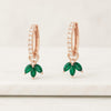 0.93 CT Marquise Stone Huggie Earrings by Luxurian Jewels