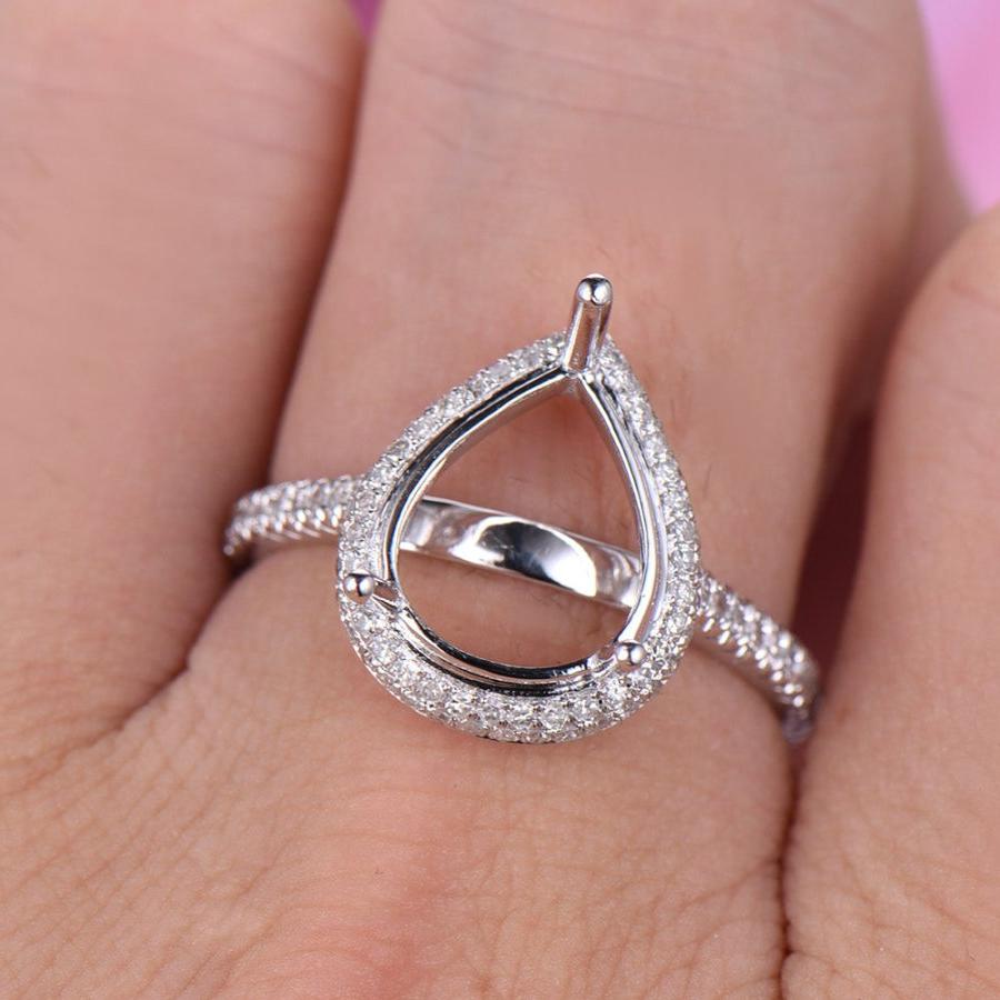 Anniversary Ring, Diamond Halo Ring, Ring For Women