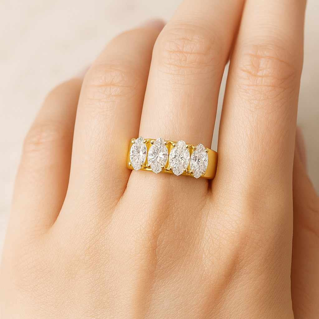 Anniversary Ring Unique Proposal Ring for Her Six Claw Prong Setting Ring Gifts